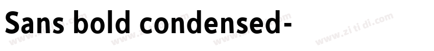 Sans bold condensed字体转换